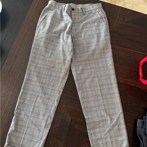 Bar III Gray Dress Pants Tailored Plaid
